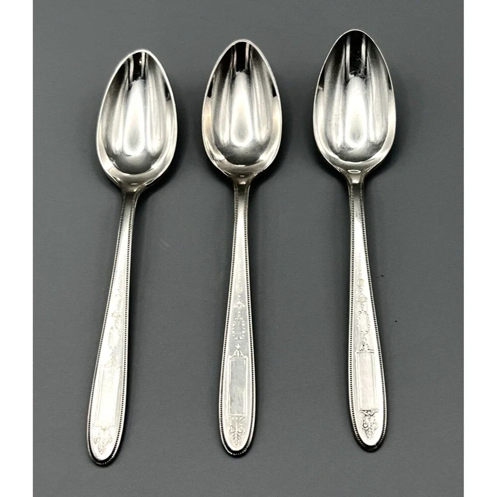 Vtg Oneida Community Grosvenor Set of 3 Youth Spoons 5